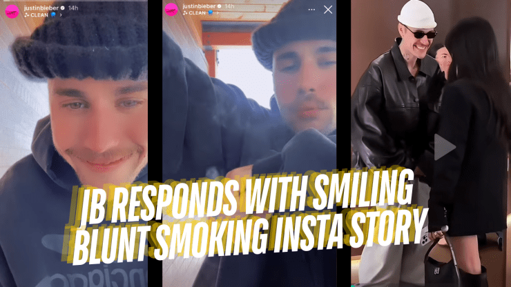 Justin Bieber Fires Back at Critics with Smiling Blunt-Smoking Instagram Story